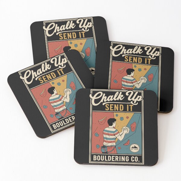 Artikelvorschau, Chalk Up Send It Bouldering Co Rock Climbing entworfen und verkauft von LuminOrb.