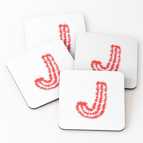 Item preview, Letter J Red Static Glitch Art designed and sold by uncoXab.