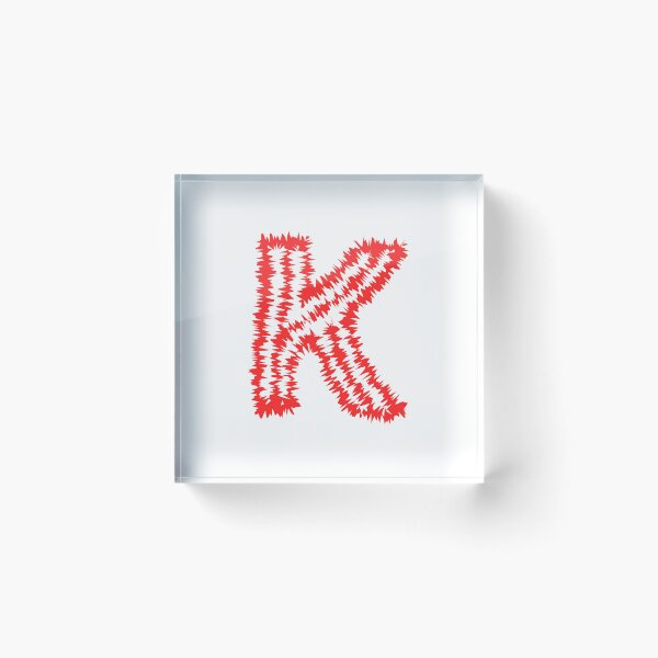 Item preview, Letter K Red Static Glitch Art designed and sold by uncoXab.