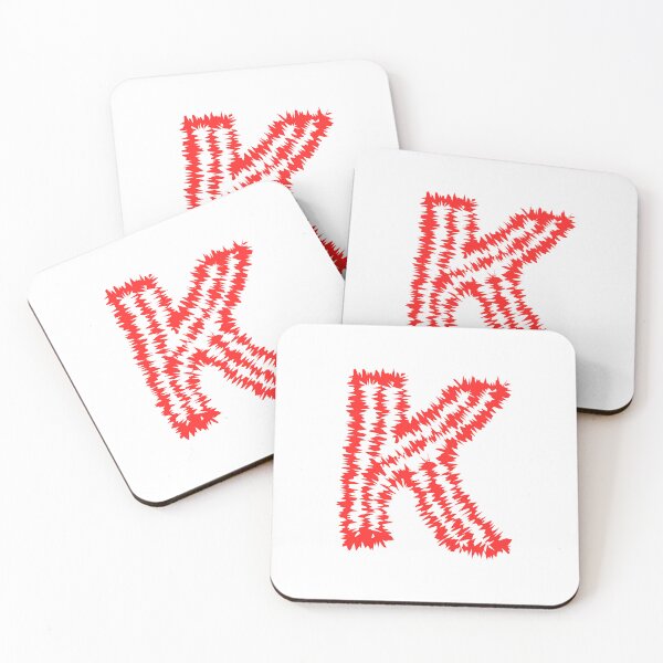 Item preview, Letter K Red Static Glitch Art designed and sold by uncoXab.