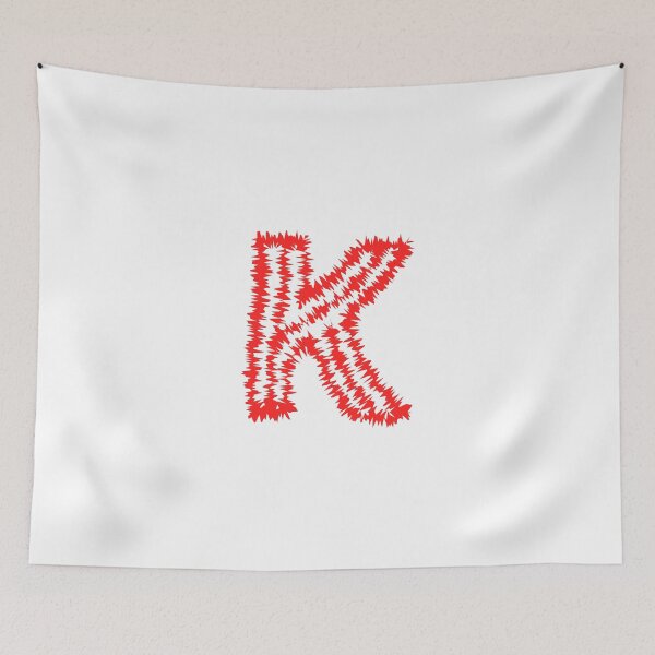 Item preview, Letter K Red Static Glitch Art designed and sold by uncoXab.
