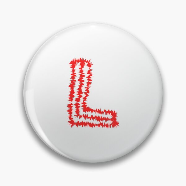 Item preview, Letter L Red Static Glitch Art designed and sold by uncoXab.