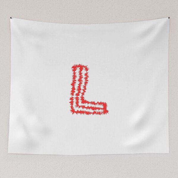 Item preview, Letter L Red Static Glitch Art designed and sold by uncoXab.