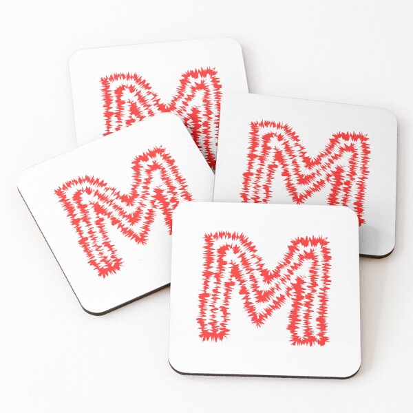 Item preview, Letter M Red Static Glitch Art designed and sold by uncoXab.