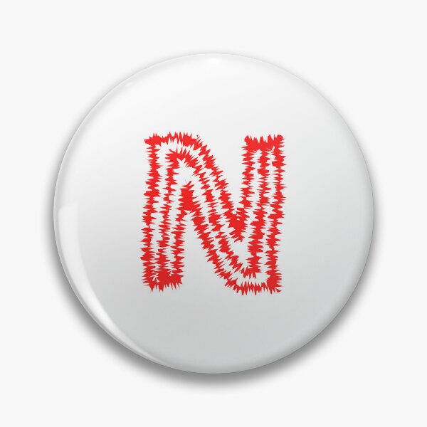 Item preview, Letter N Red Static Glitch Art designed and sold by uncoXab.