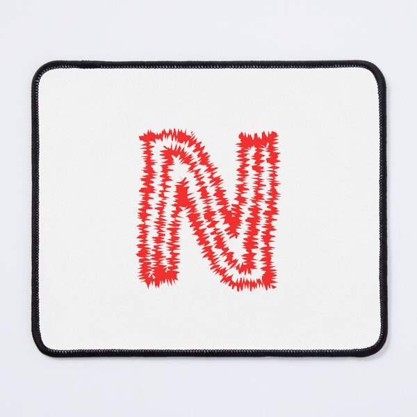 Item preview, Letter N Red Static Glitch Art designed and sold by uncoXab.