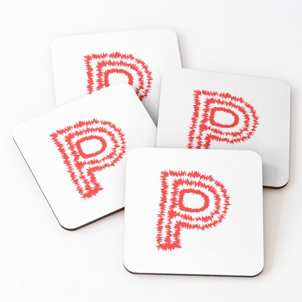 Item preview, Letter P Red Static Glitch Art designed and sold by uncoXab.