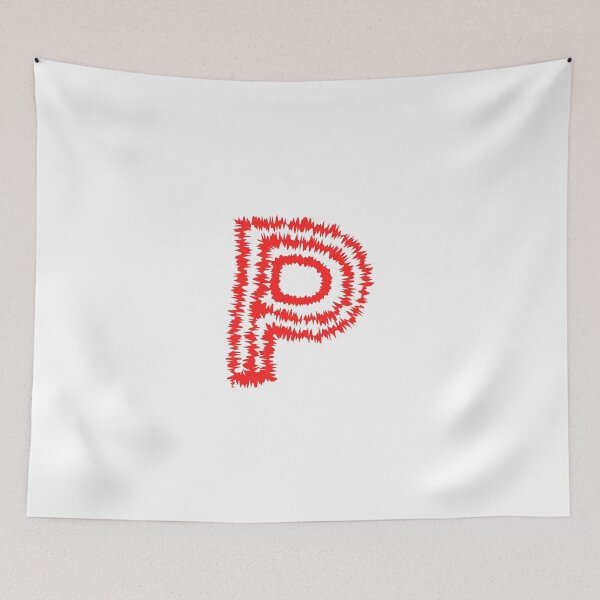 Item preview, Letter P Red Static Glitch Art designed and sold by uncoXab.