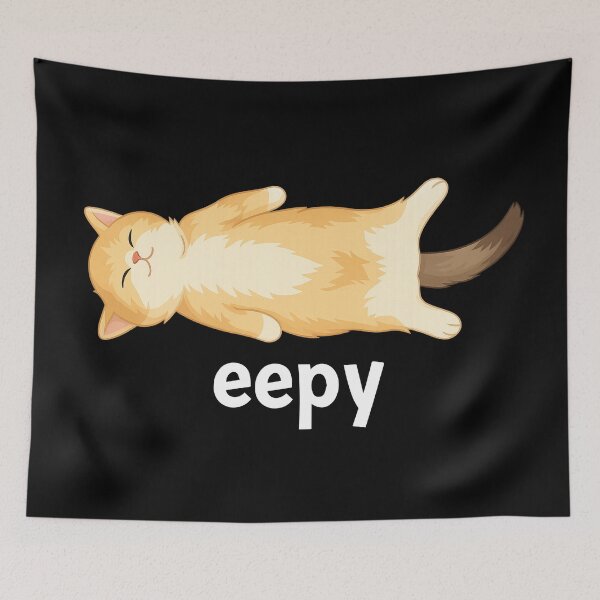 Item preview, Eepy Cat, Silly Sleepy Cat Unhinged Sarcastic Humor Meme designed and sold by toongstudio.