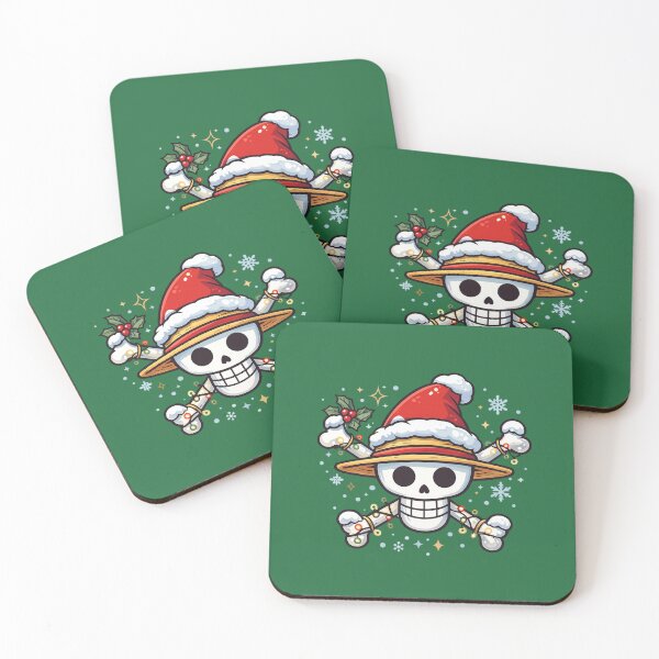 Item preview, Festive Straw Hat Pirate Aesthetic – Cute Christmas Skull Emblem Illustration designed and sold by AnimeFlash_0.