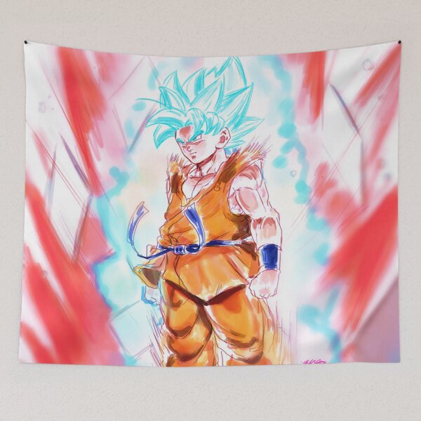 Item preview, Going SSJ- Kaio-Ken Goku Blue designed and sold by markclarkii.