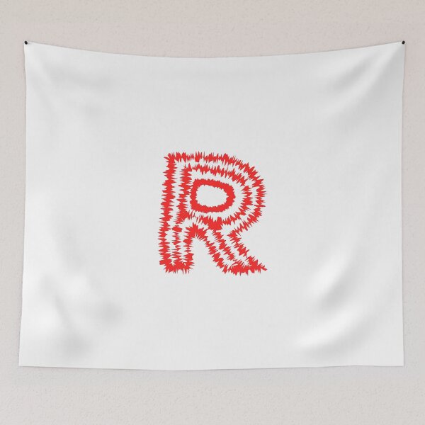 Item preview, Letter R Red Static Glitch Art designed and sold by uncoXab.