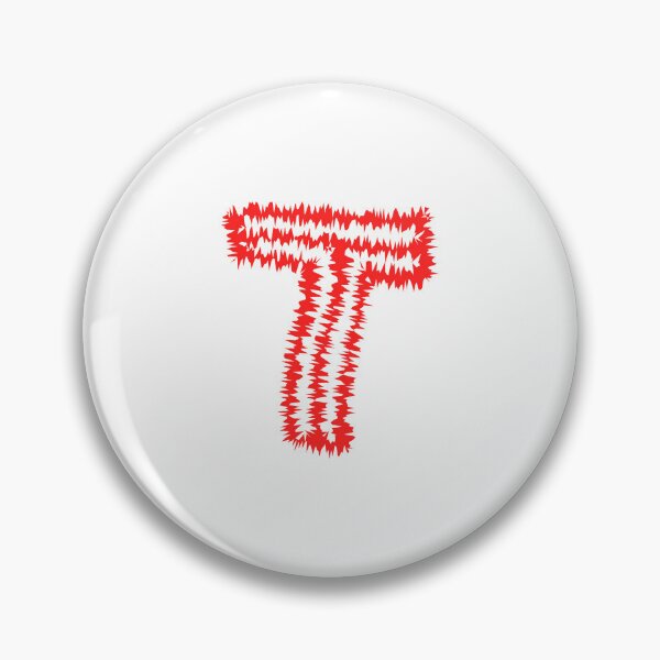 Item preview, Letter T Red Static Glitch Art designed and sold by uncoXab.