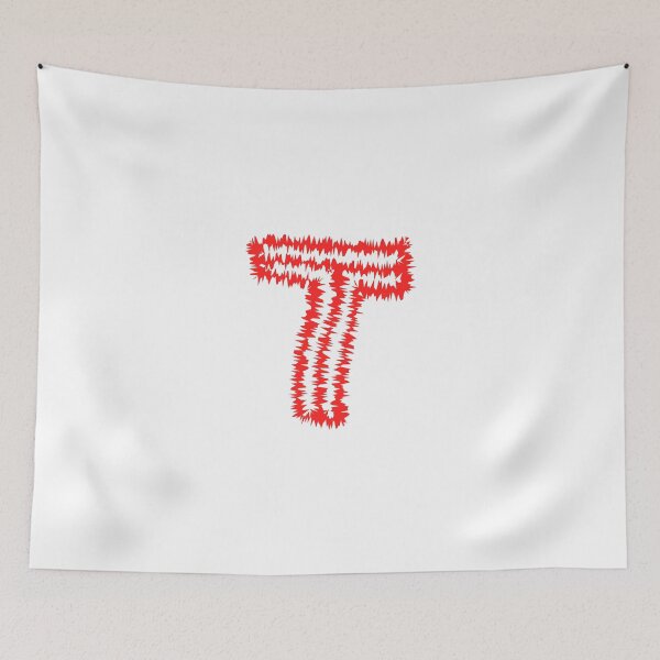 Item preview, Letter T Red Static Glitch Art designed and sold by uncoXab.