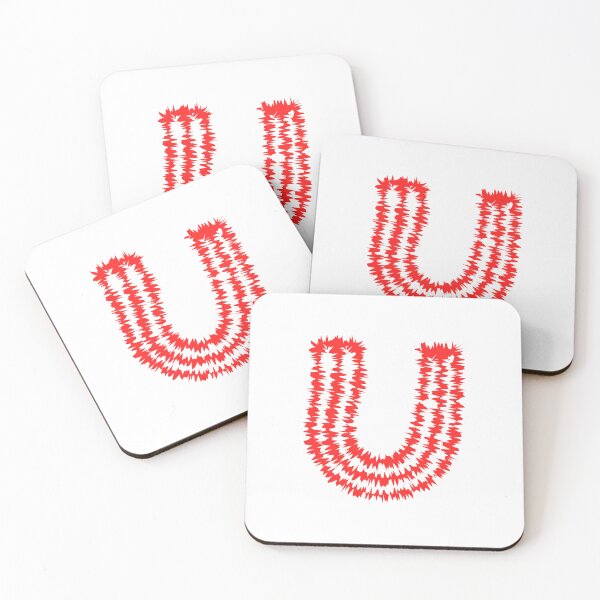 Item preview, Letter U Red Static Glitch Art designed and sold by uncoXab.