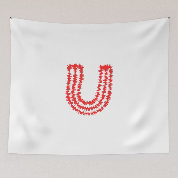Item preview, Letter U Red Static Glitch Art designed and sold by uncoXab.