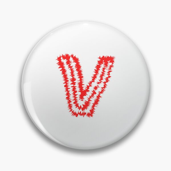 Item preview, Letter V Red Static Glitch Art designed and sold by uncoXab.