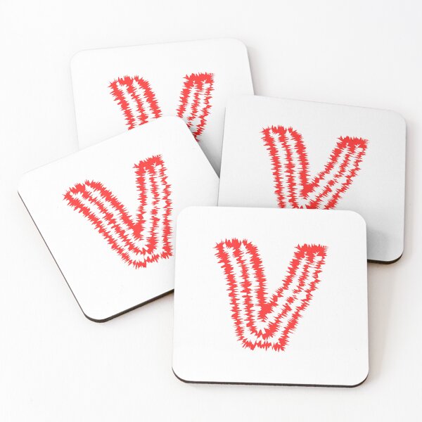 Item preview, Letter V Red Static Glitch Art designed and sold by uncoXab.