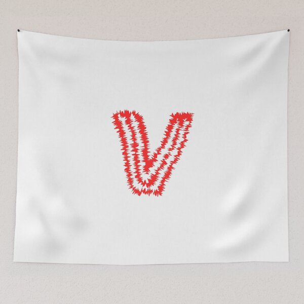 Item preview, Letter V Red Static Glitch Art designed and sold by uncoXab.