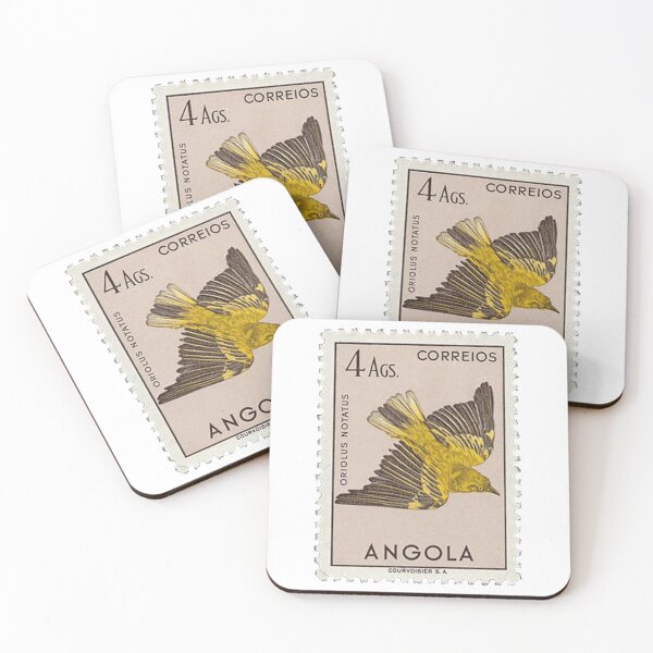 Item preview, Angola Yellow Oriolus Vintage Postage Stamp designed and sold by red-amber65.