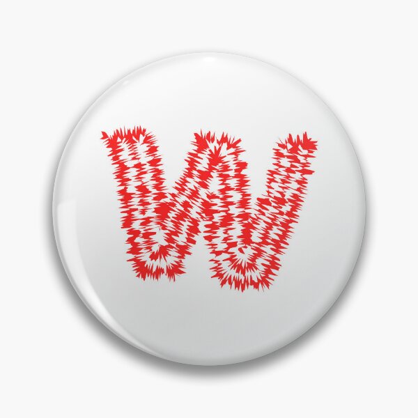 Item preview, Letter W Red Static Glitch Art designed and sold by uncoXab.