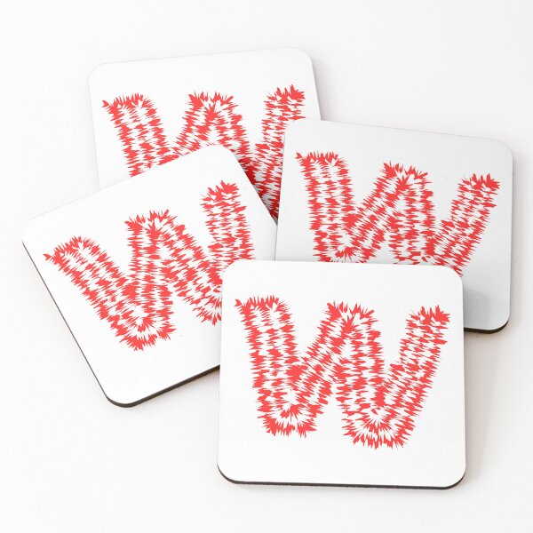 Item preview, Letter W Red Static Glitch Art designed and sold by uncoXab.