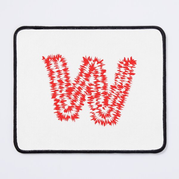 Item preview, Letter W Red Static Glitch Art designed and sold by uncoXab.
