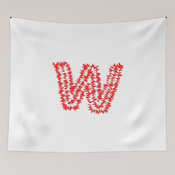 Item preview, Letter W Red Static Glitch Art designed and sold by uncoXab.