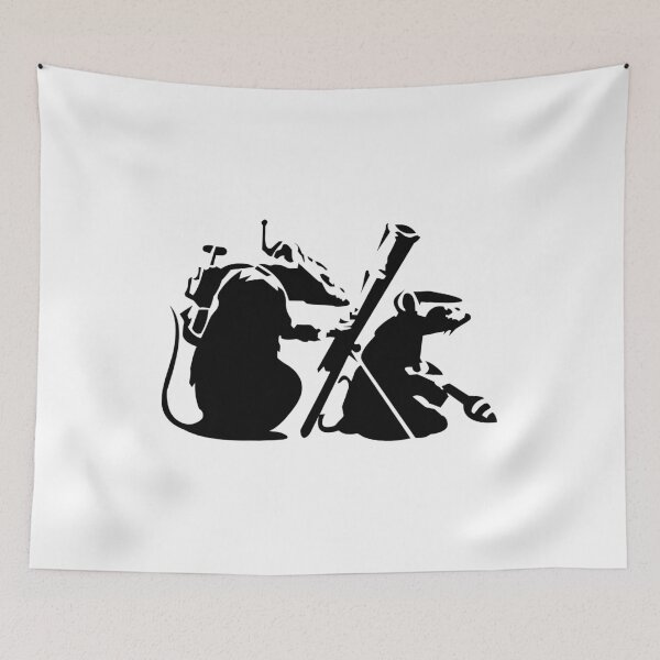 Item preview, Banksy Stencil Rats Working Together Urban Strikers designed and sold by DonVivaldo.