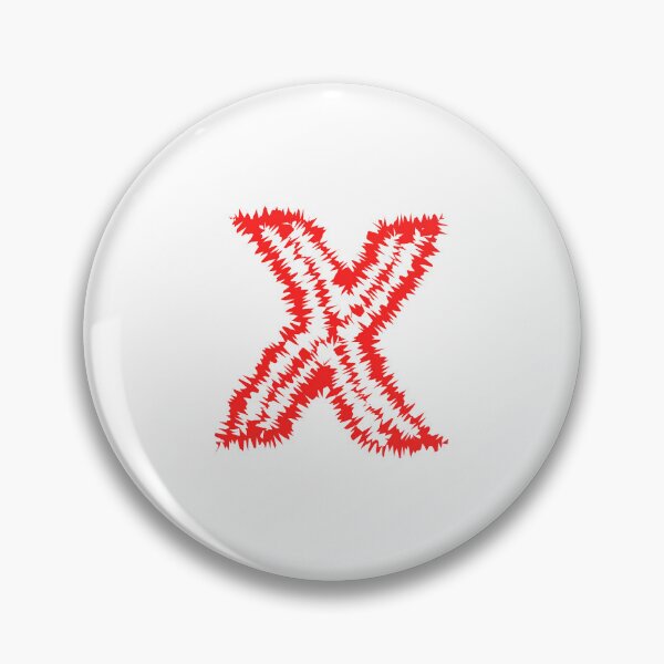 Item preview, Letter X Red Static Glitch Art designed and sold by uncoXab.