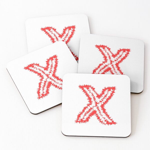 Item preview, Letter X Red Static Glitch Art designed and sold by uncoXab.