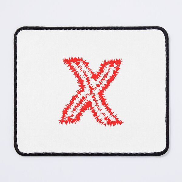 Item preview, Letter X Red Static Glitch Art designed and sold by uncoXab.