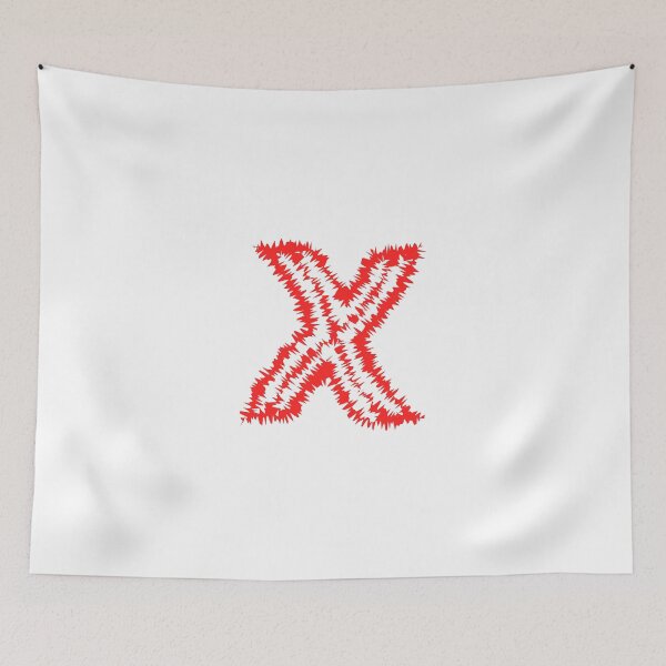 Item preview, Letter X Red Static Glitch Art designed and sold by uncoXab.