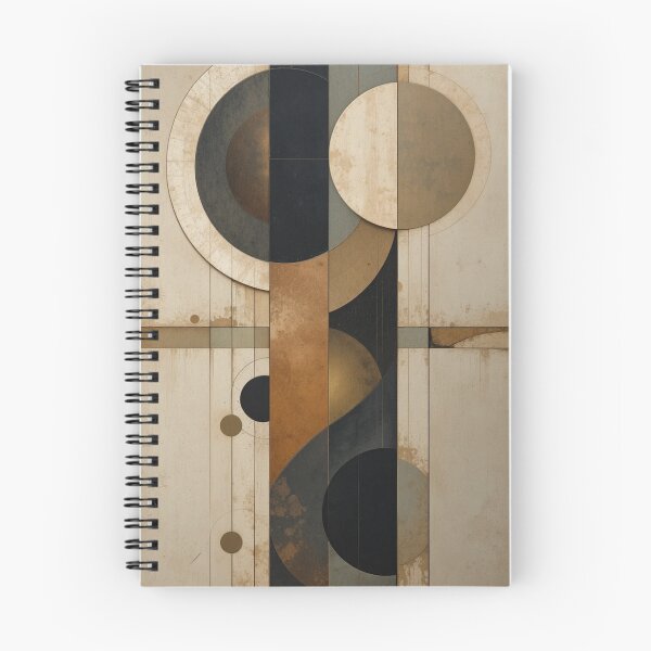 Item preview, Bauhaus Horizon: Non-Figurative Geometry in Iron Oxide and Frosted Cement designed and sold by mrpuchleitner.