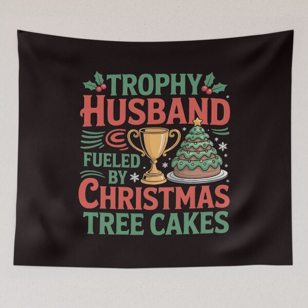 Item preview, Fueled by Christmas Tree Cakes Holiday Design - Trophy Husband Cake Lover designed and sold by Redgiant87x.