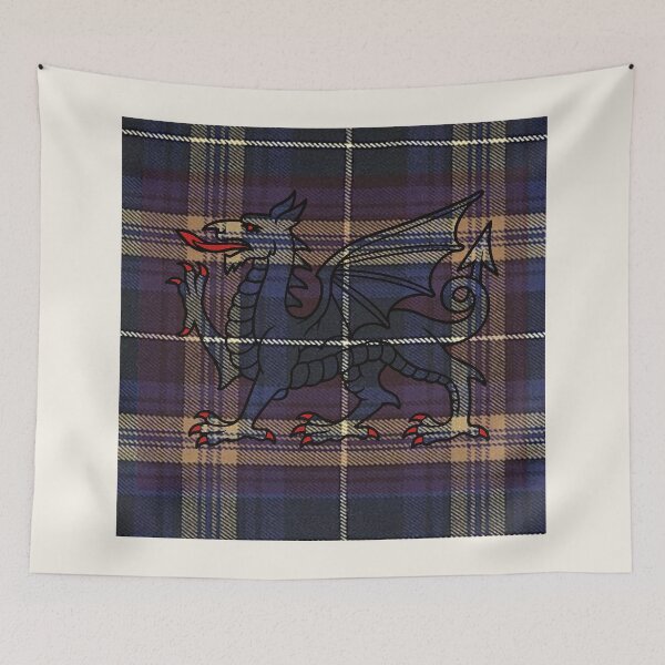 Item preview, Rees Welsh Tartan – The Hope of a Better Age & y Ddraig Goch - the red dragon v2 designed and sold by WheelieGdArt.