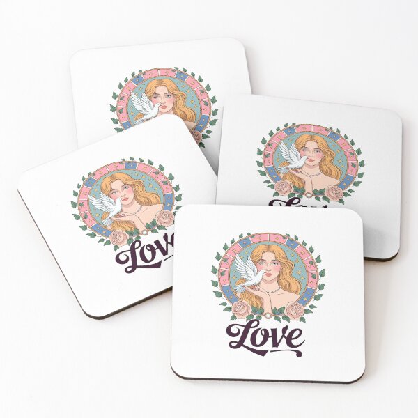 Item preview, 1970s Iron On Transfer LOVE Slogan Hippy Girl designed and sold by HollyBellArtSte.