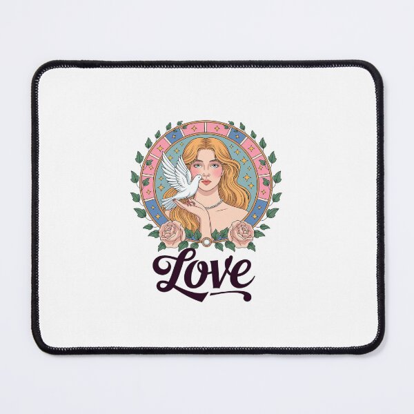 Item preview, 1970s Iron On Transfer LOVE Slogan Hippy Girl designed and sold by HollyBellArtSte.