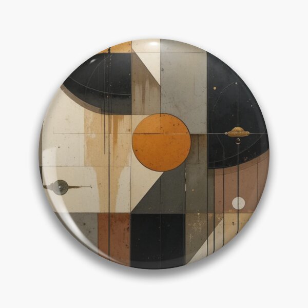 Item preview, Bauhaus Fracture: Pure Geometric Abstraction in Blood Rust and Graphite Shadow designed and sold by mrpuchleitner.