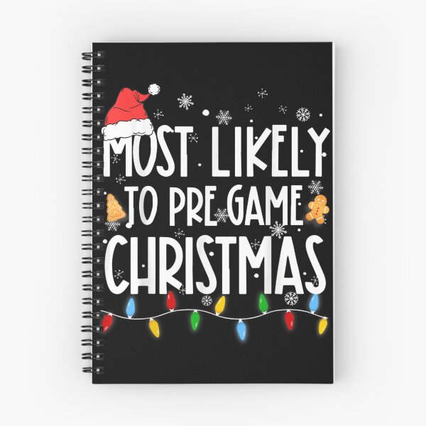 Item preview, Humorous "Most Likely to Pre-Game Christmas" Quote, Festive String Lights Graphic designed and sold by WilliaMaler.