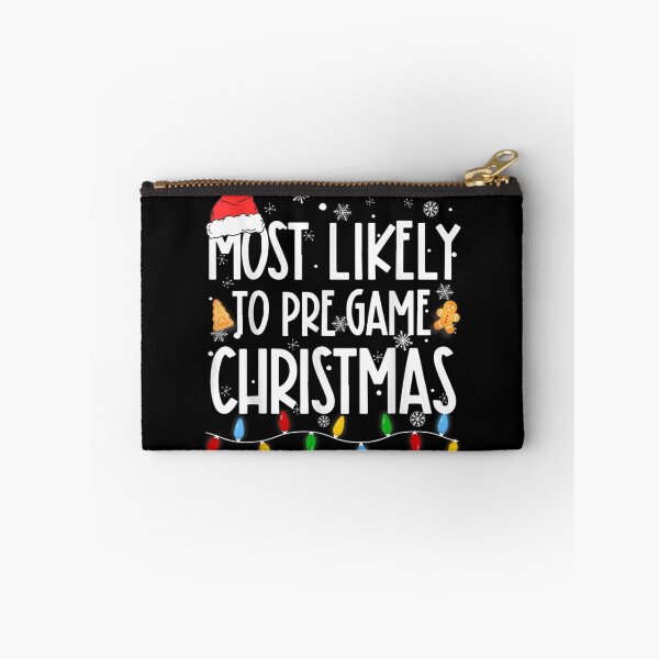 Item preview, Humorous "Most Likely to Pre-Game Christmas" Quote, Festive String Lights Graphic designed and sold by WilliaMaler.