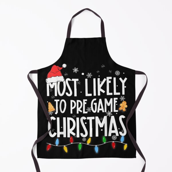 Item preview, Humorous "Most Likely to Pre-Game Christmas" Quote, Festive String Lights Graphic designed and sold by WilliaMaler.