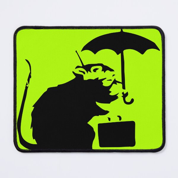 Item preview, Banksy Stencil Rat Walking with Umbrella designed and sold by DonVivaldo.