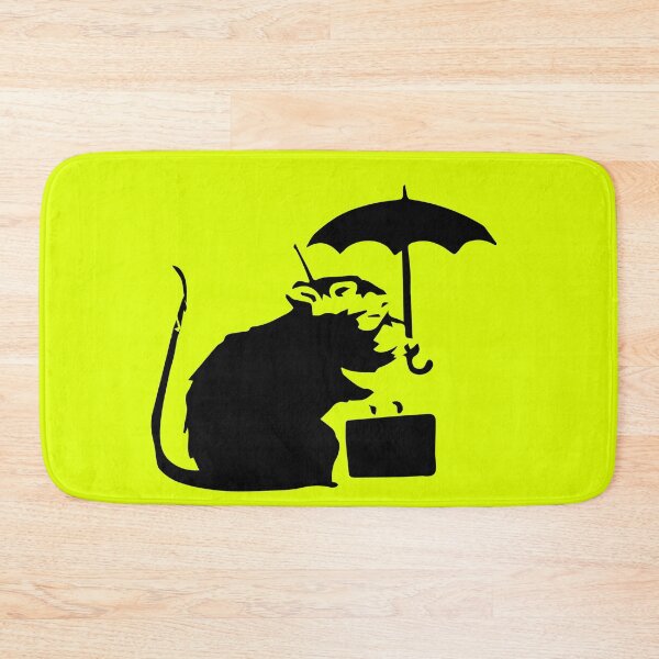 Item preview, Banksy Stencil Rat Walking with Umbrella designed and sold by DonVivaldo.
