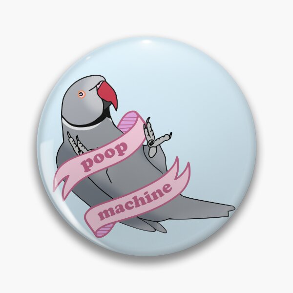 Item preview, Grey Indian Ringneck - Poop Machine designed and sold by FandomizedRose.