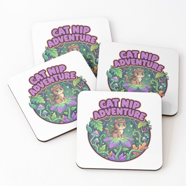 Item preview, Whimsical Cat Nip Adventure Cute Fantasy Cat Lover Gift designed and sold by chattsuede.