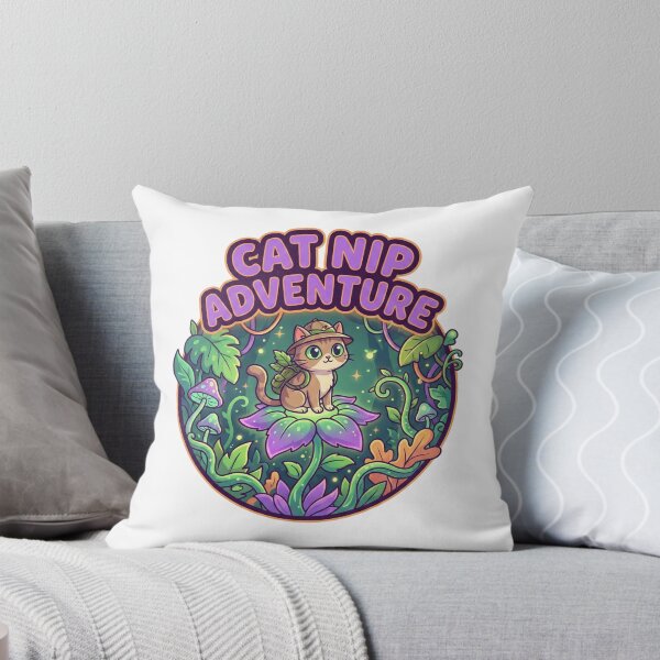 Item preview, Whimsical Cat Nip Adventure Cute Fantasy Cat Lover Gift designed and sold by chattsuede.