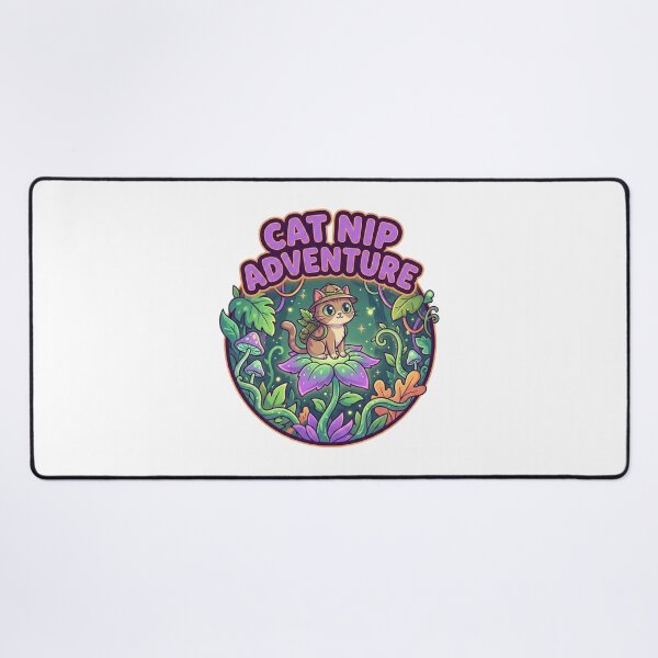 Item preview, Whimsical Cat Nip Adventure Cute Fantasy Cat Lover Gift designed and sold by chattsuede.