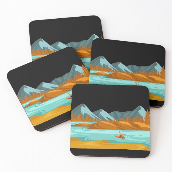 Item preview, Mono en un kayak con montañas designed and sold by Kari-Lynn-T.