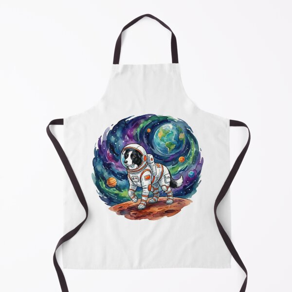 Item preview, Whimsical Border Collie Astronaut Space Dog Watercolor Gift designed and sold by chattsuede.